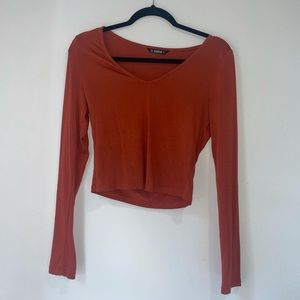 Long sleeve cropped shirt